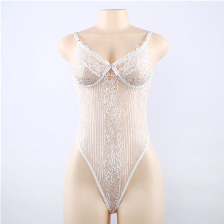 Body in pizzo trasparente