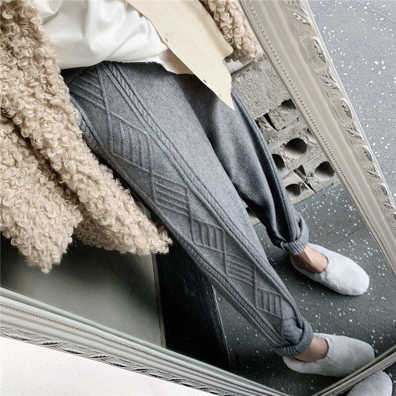 Pantaloni in jersey ampi con stampa