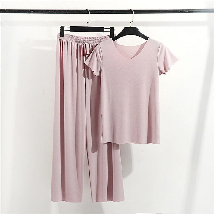 Completo abbigliamento casa con pantaloni lunghi