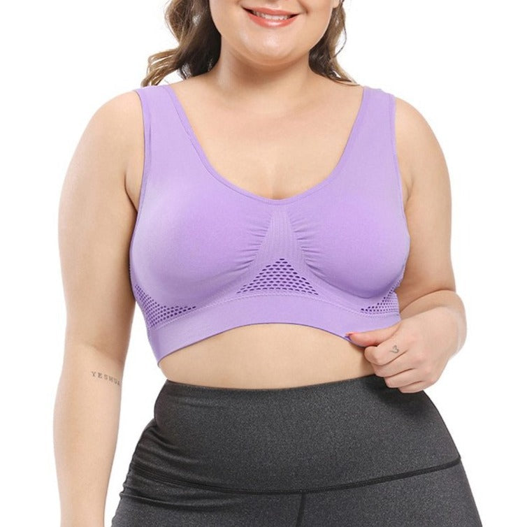 Reggiseno senza cuciture con decorazione traforata