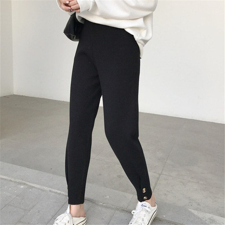 Pantaloni in felpa ampi con bottoni