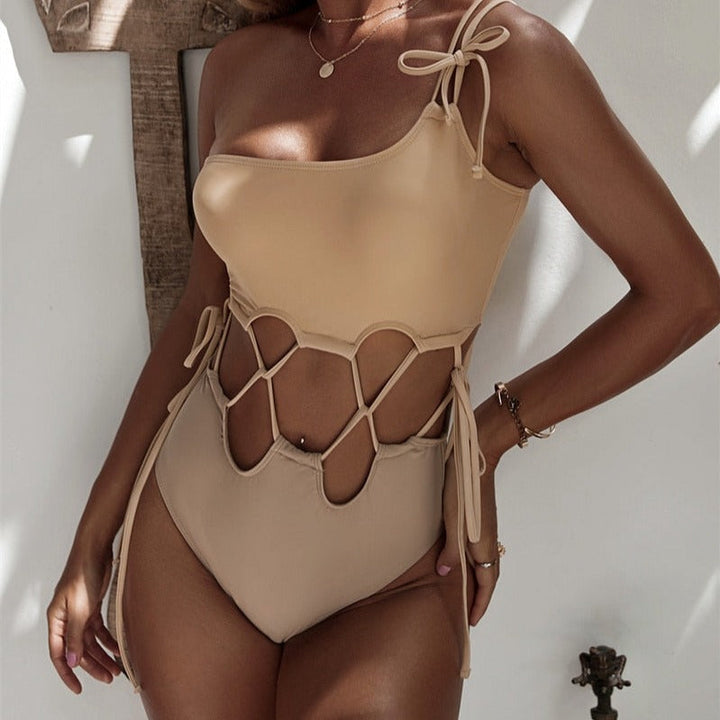 Costume da bagno 1 pezzo con vita decorata