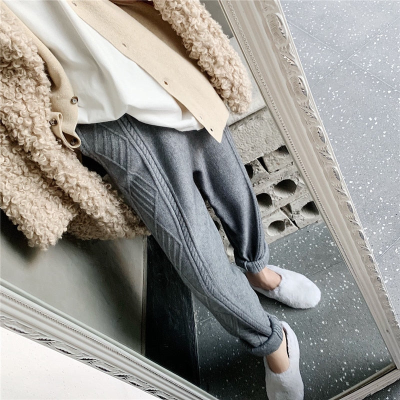Pantaloni in jersey ampi con stampa