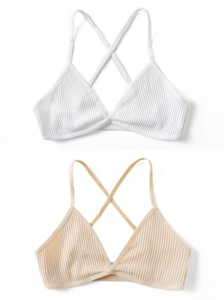 2 reggiseni con coppe triangolari