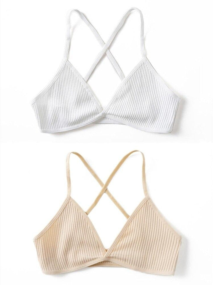 2 reggiseni con coppe triangolari