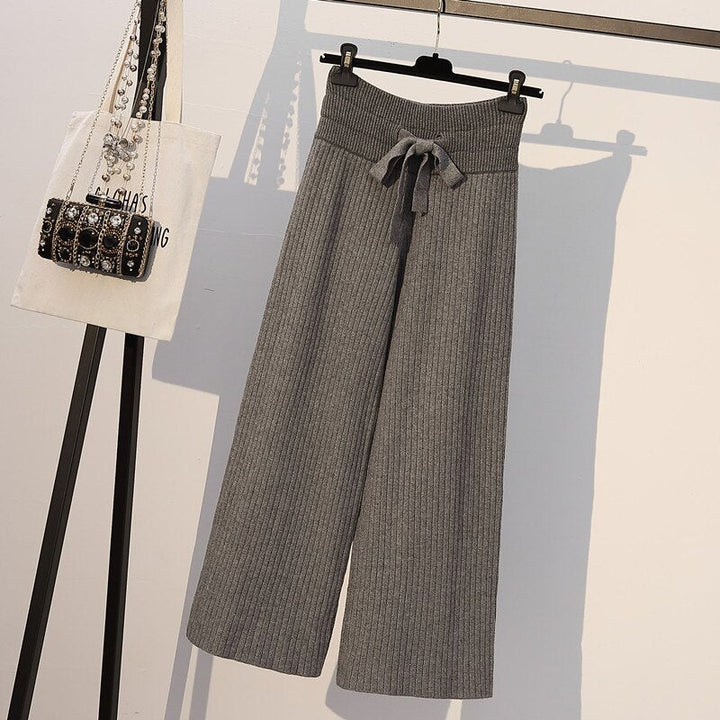 Pantaloni in jersey larghi a righe