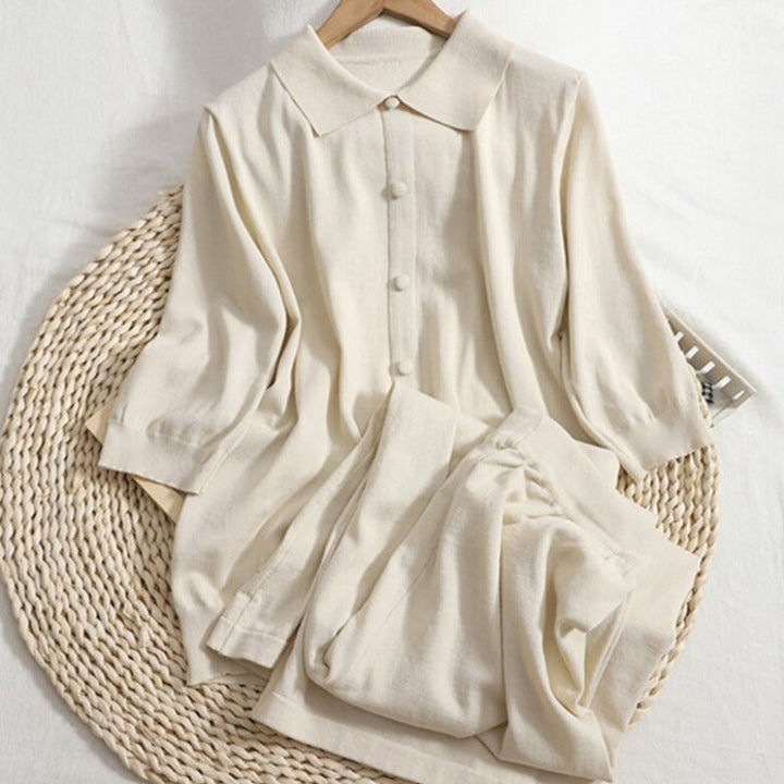 Completo abbigliamento casa comodo con maglietta