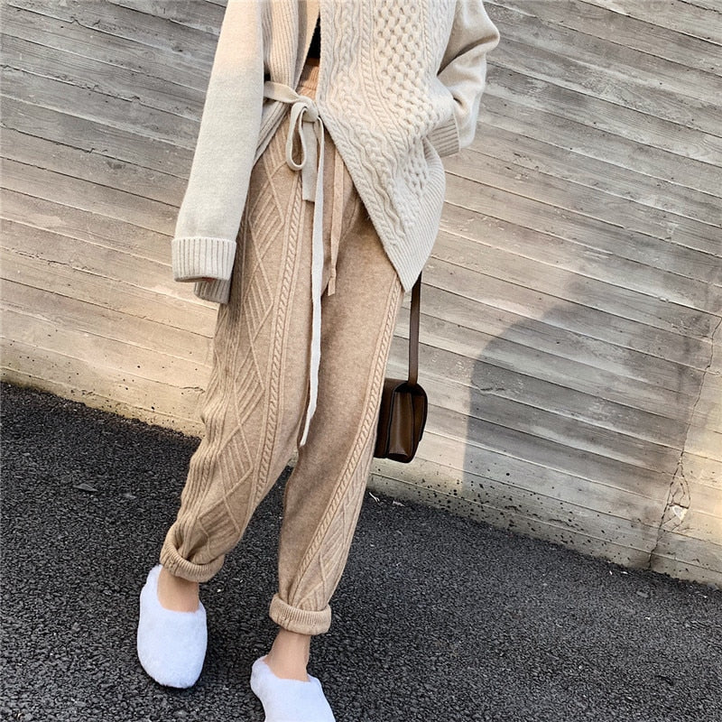 Pantaloni in jersey ampi con stampa
