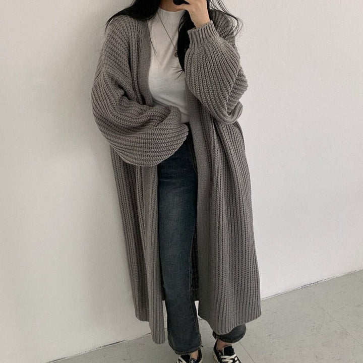 Lungo cardigan in maglia