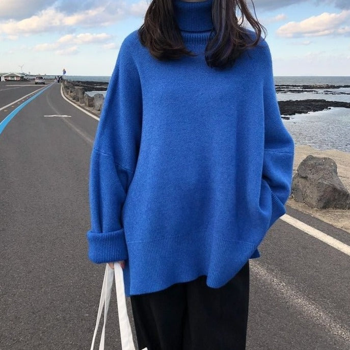 Maglione oversize con collo alto