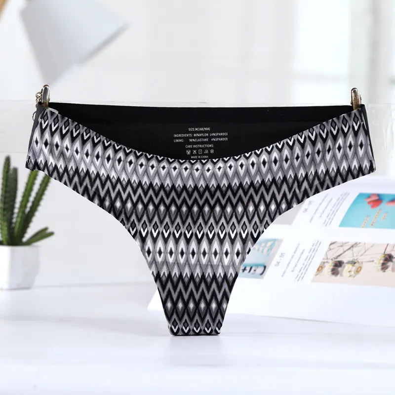 Slip senza cuciture con fantasia