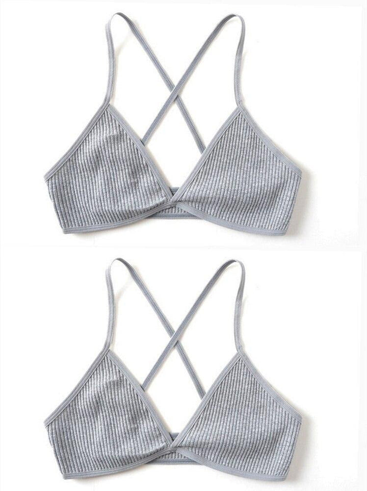 2 reggiseni con coppe triangolari