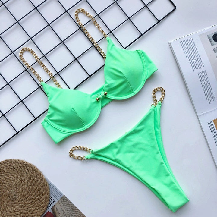 Bikini 2 pezzi con catenelle