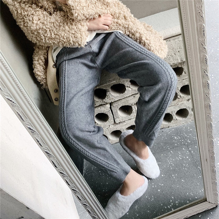 Pantaloni in jersey ampi con stampa