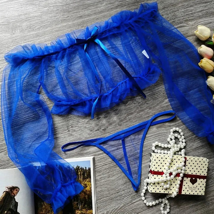 Completo intimo con top trasparente