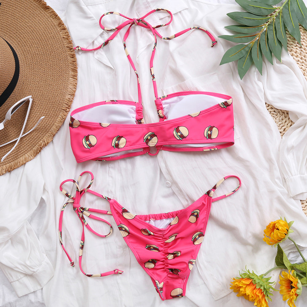 Bikini con motivo cibo