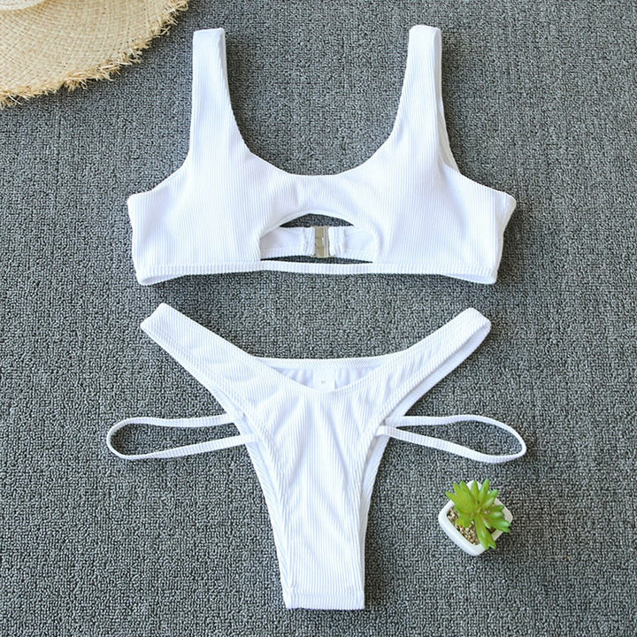 Costume da bagno 2 pezzi tinta unita