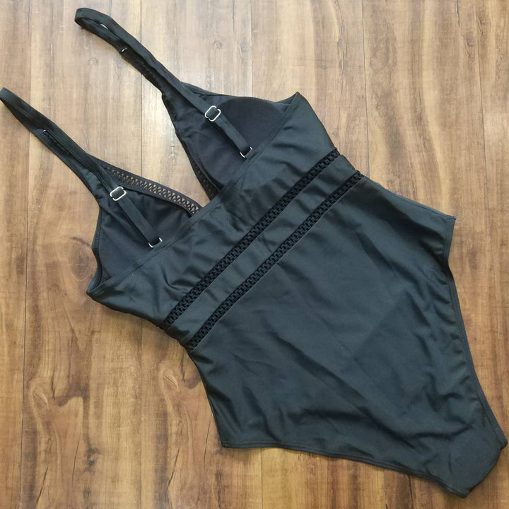 Costume da bagno intero con rete