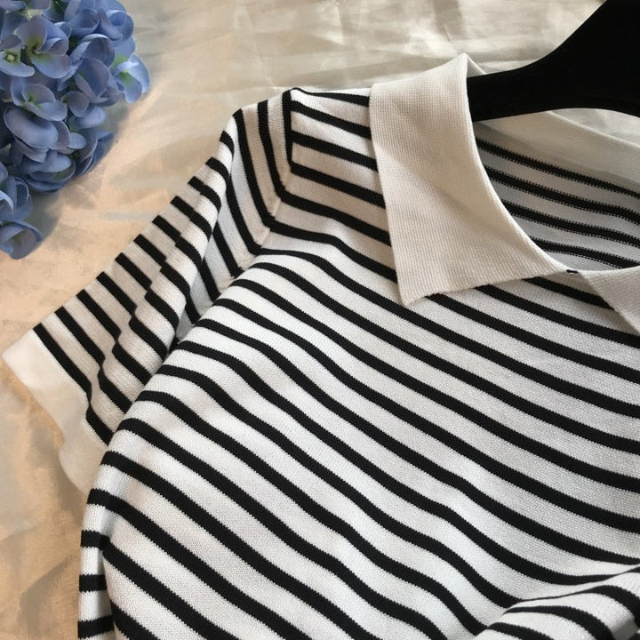 Completo homewear con t-shirt al collo