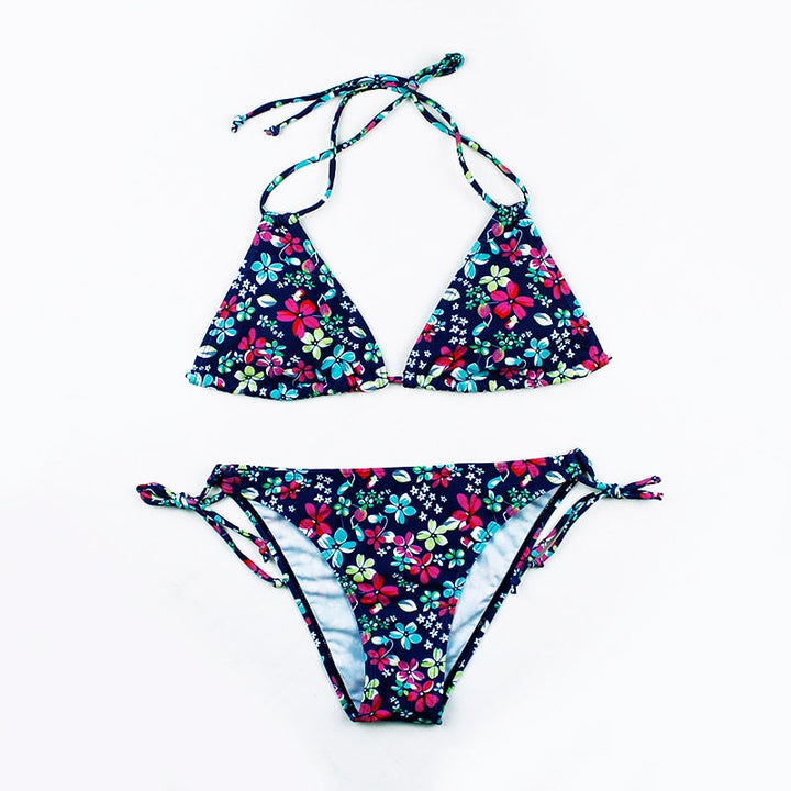 Costume da bagno 2 pezzi con laccetti al collo