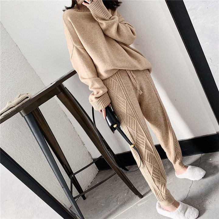 Pantaloni in jersey ampi con stampa