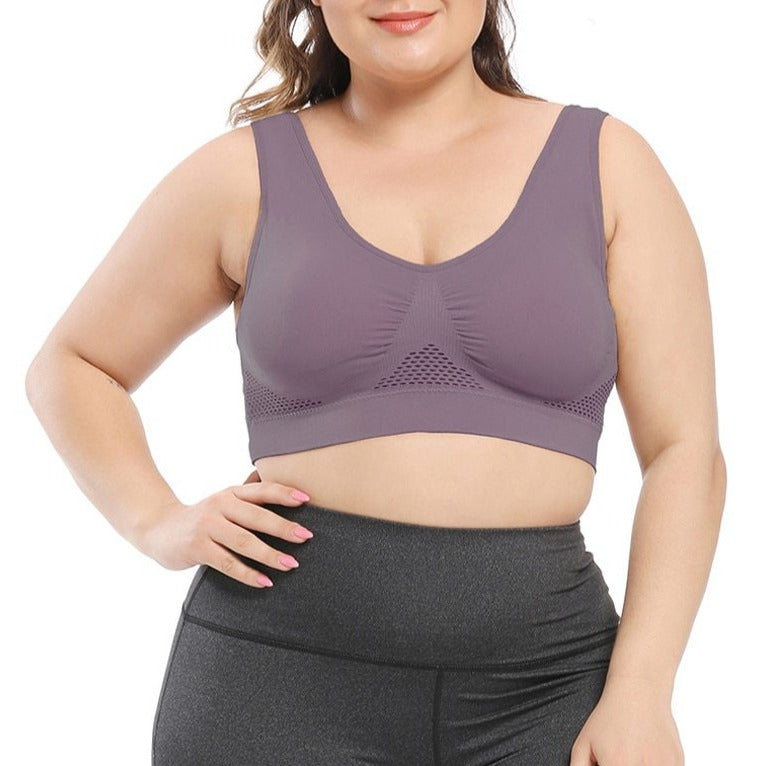 Reggiseno senza cuciture con decorazione traforata