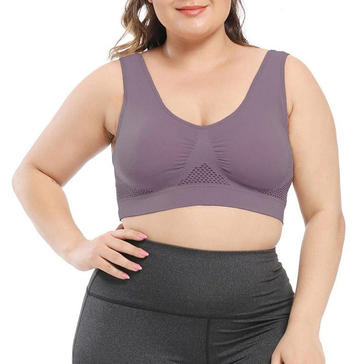 Reggiseno senza cuciture con decorazione traforata