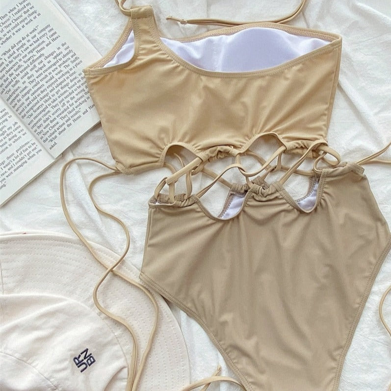 Costume da bagno 1 pezzo con vita decorata