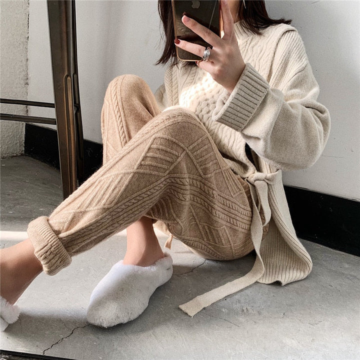 Pantaloni in jersey ampi con stampa
