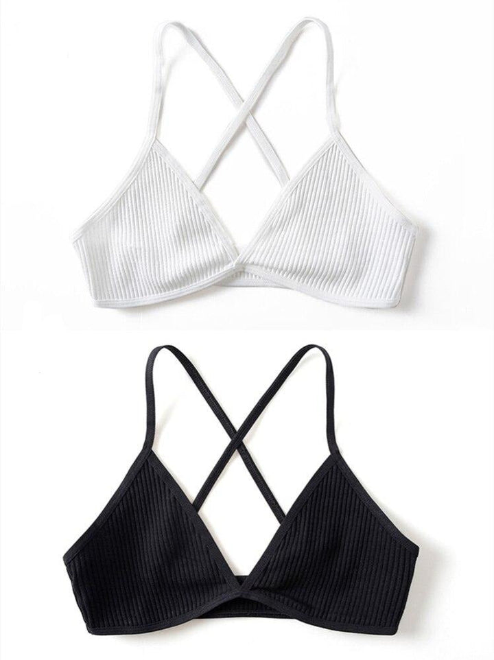 2 reggiseni con coppe triangolari