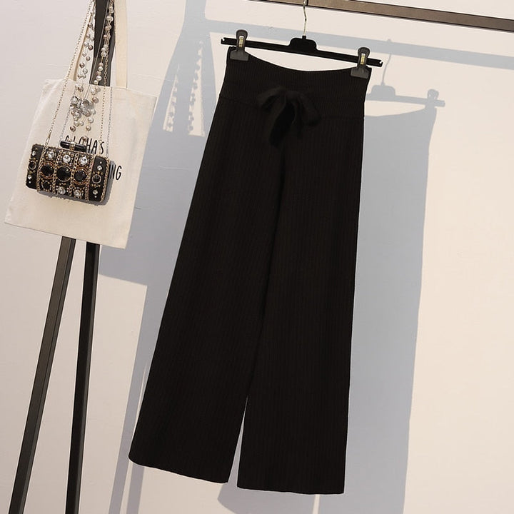 Pantaloni in jersey larghi a righe
