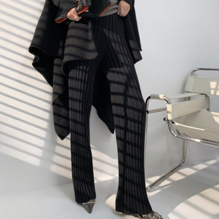 Pantaloni in cotone oversize a coste