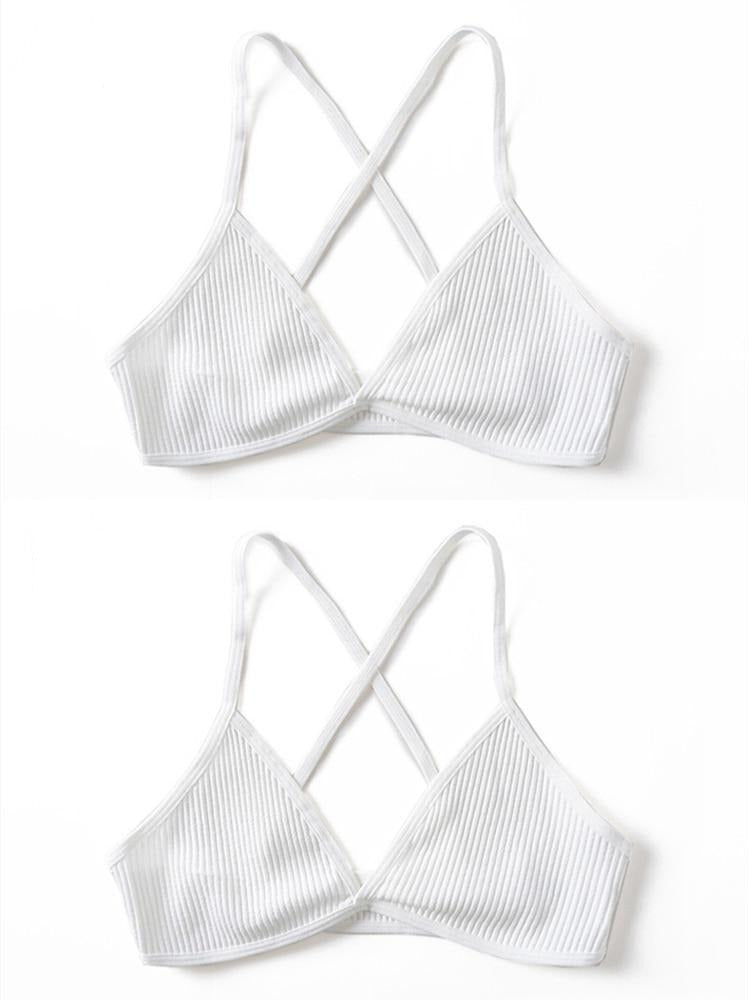 2 reggiseni con coppe triangolari