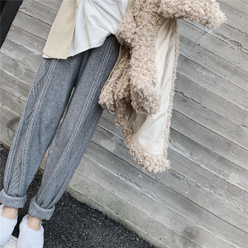 Pantaloni in jersey ampi con stampa