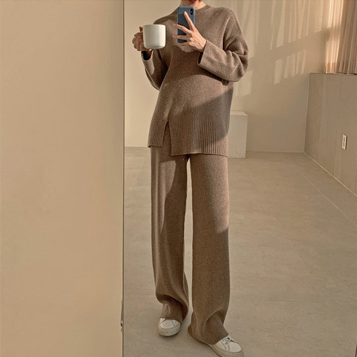 Set completo intimo in maglia caldo