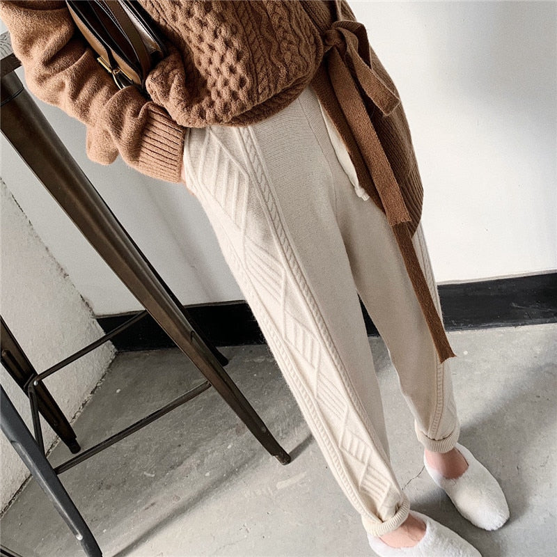 Pantaloni in jersey ampi con stampa