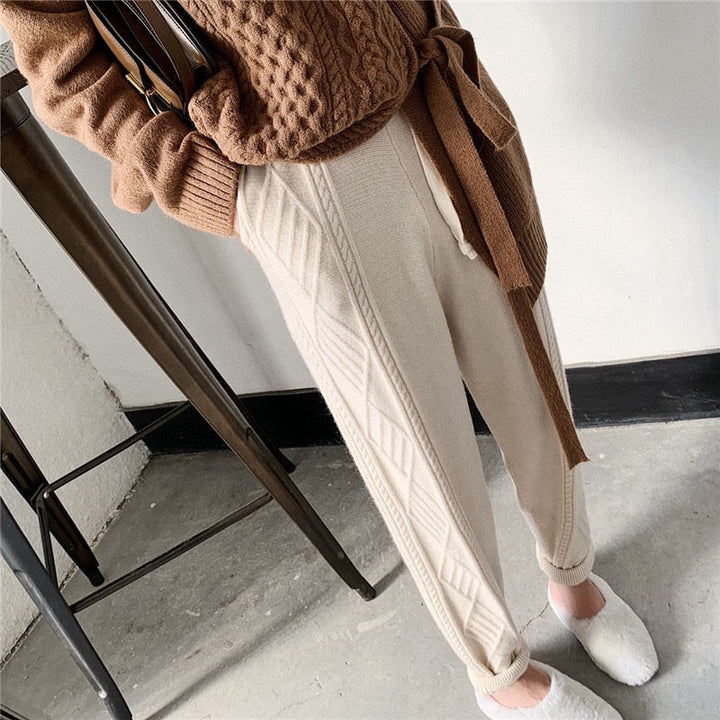 Pantaloni in jersey ampi con stampa