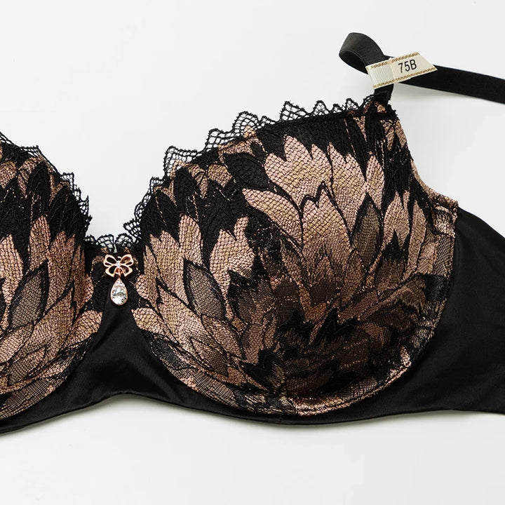 Set intimo con motivo floreale ricamato