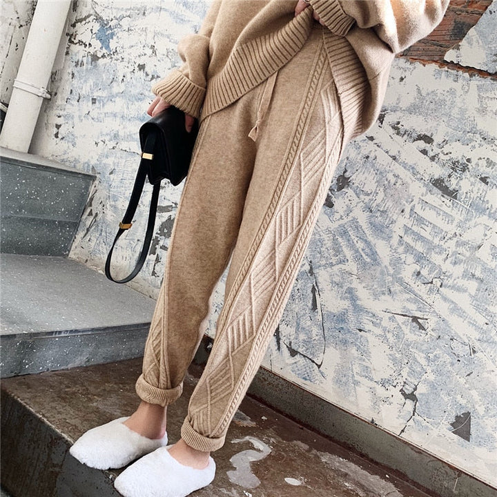 Pantaloni in jersey ampi con stampa