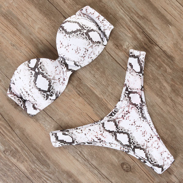 Costume da bagno a due pezzi senza spalline