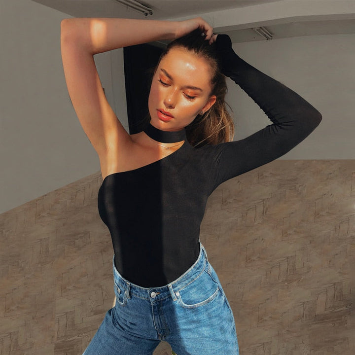 Body con manica e collarino