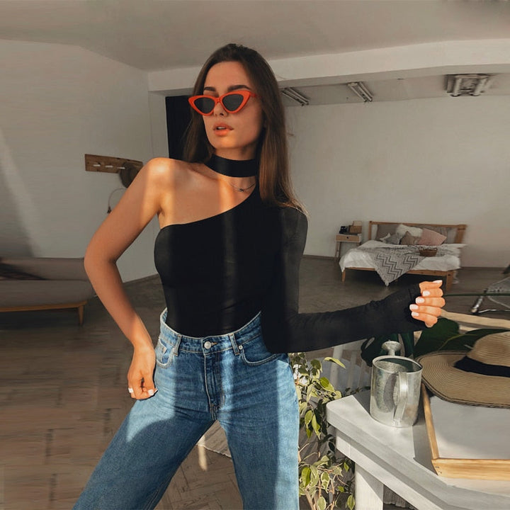 Body con manica e collarino