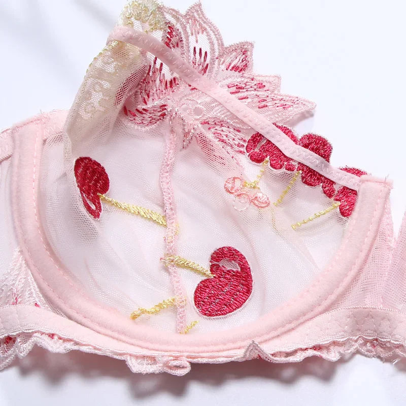 Reggiseno trasparente ricamato
