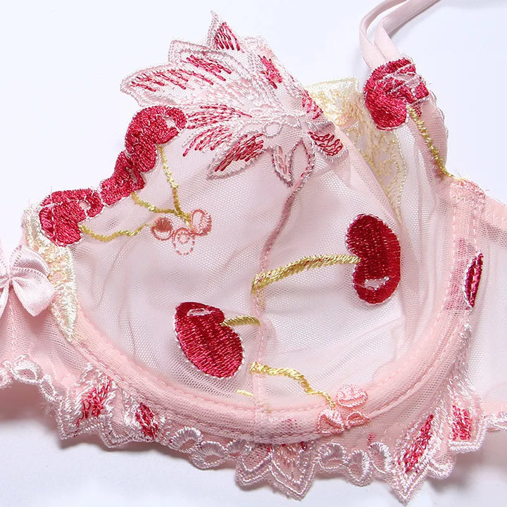 Reggiseno trasparente ricamato