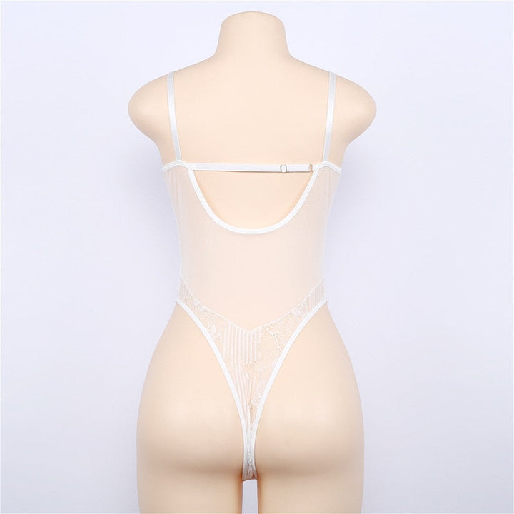 Body in pizzo trasparente