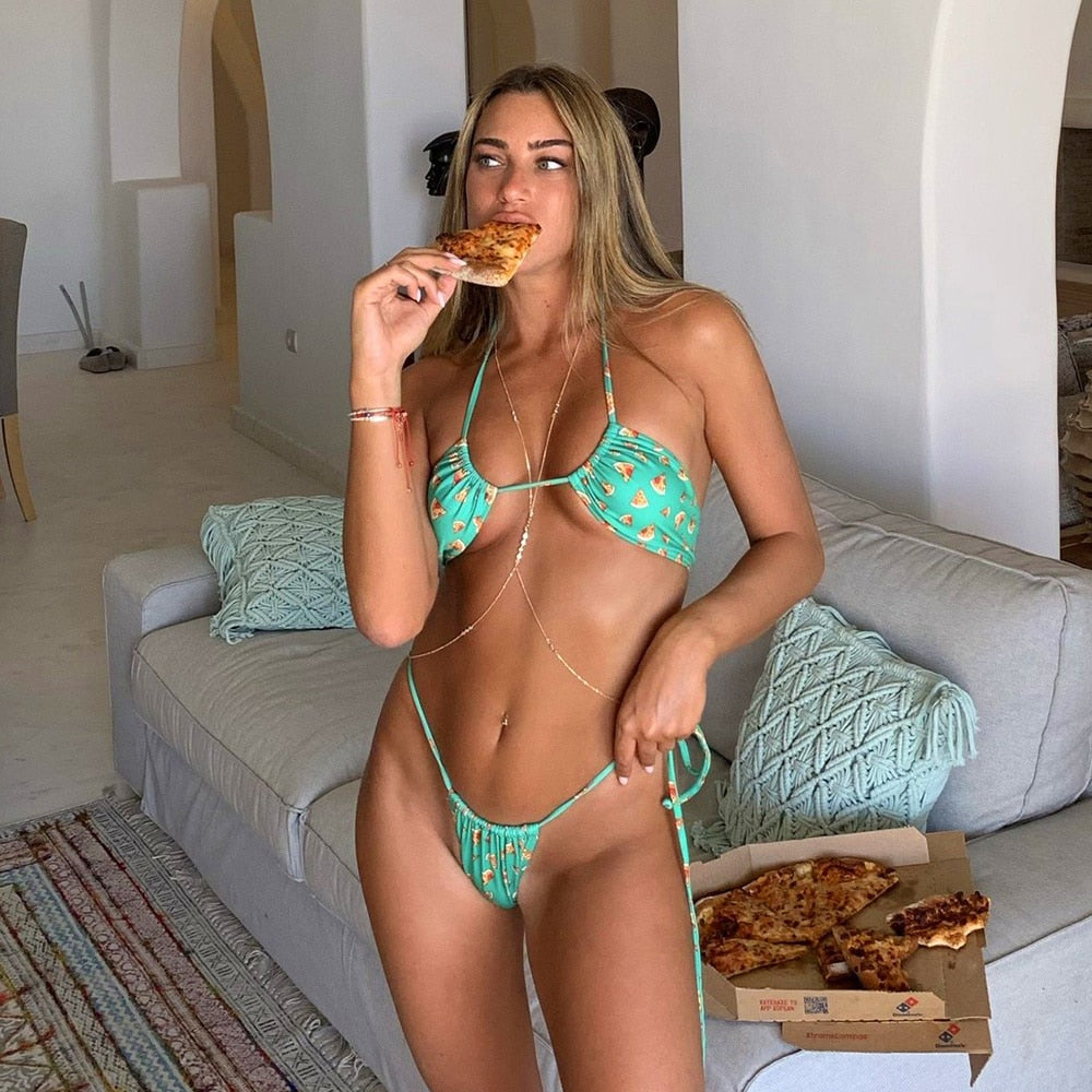 Bikini con motivo cibo