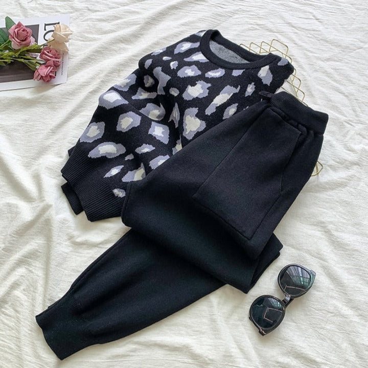 Completo intimo caldo fantasia leopardata