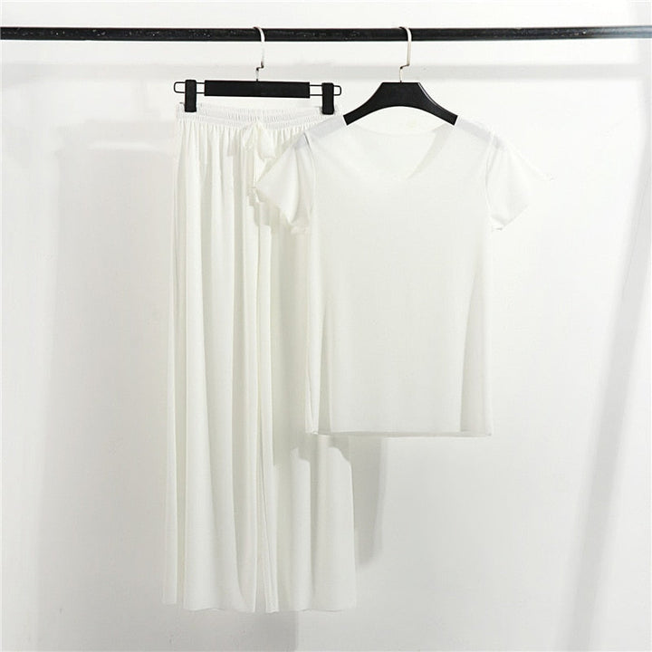 Completo abbigliamento casa con pantaloni lunghi