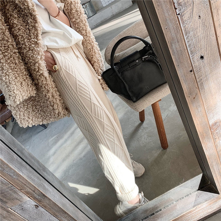 Pantaloni in jersey ampi con stampa