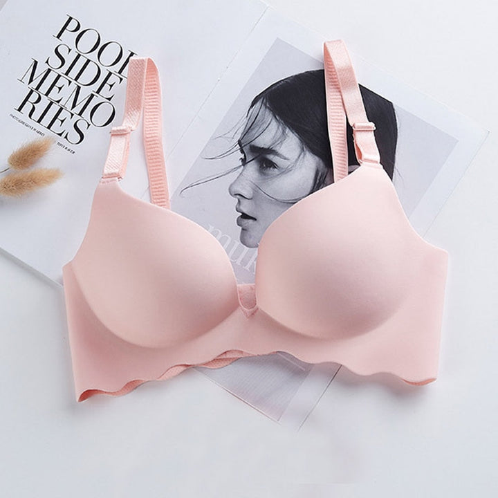 Reggiseno senza cuciture con bordo ondulato